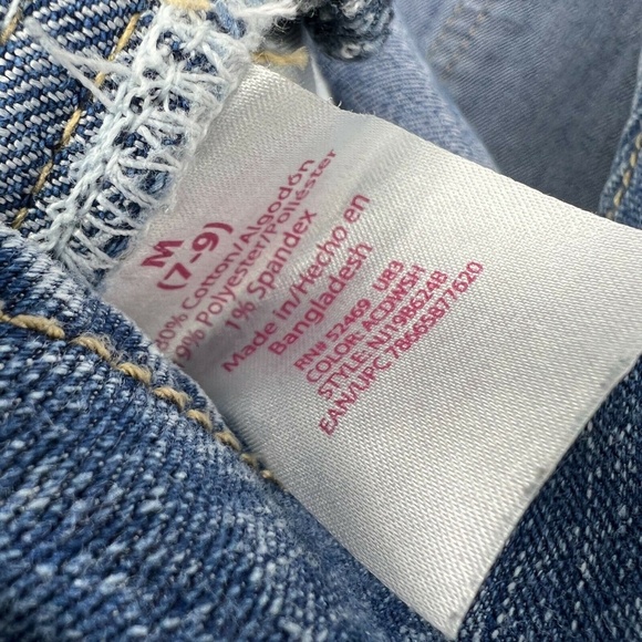 No Boundaries Denim Shortalls Cuffed Overalls Relax Fit - Picture 12 of 12